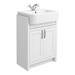 Chatsworth Traditional White Semi-Recessed Vanity Unit + Toilet Package profile small image view 2 