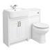Chatsworth Traditional White Semi-Recessed Vanity Unit + Toilet Package profile small image view 4 