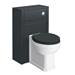 Chatsworth Traditional Graphite Semi-Recessed Vanity Unit w. Matt Black Handles + Toilet Package profile small image view 3 