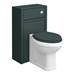Chatsworth Traditional Green Semi-Recessed Vanity Unit w. Matt Black Handles + Toilet Package profile small image view 3 