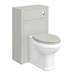 Chatsworth Traditional Grey Semi-Recessed Vanity Unit w. Matt Black Handles + Toilet Package profile small image view 3 