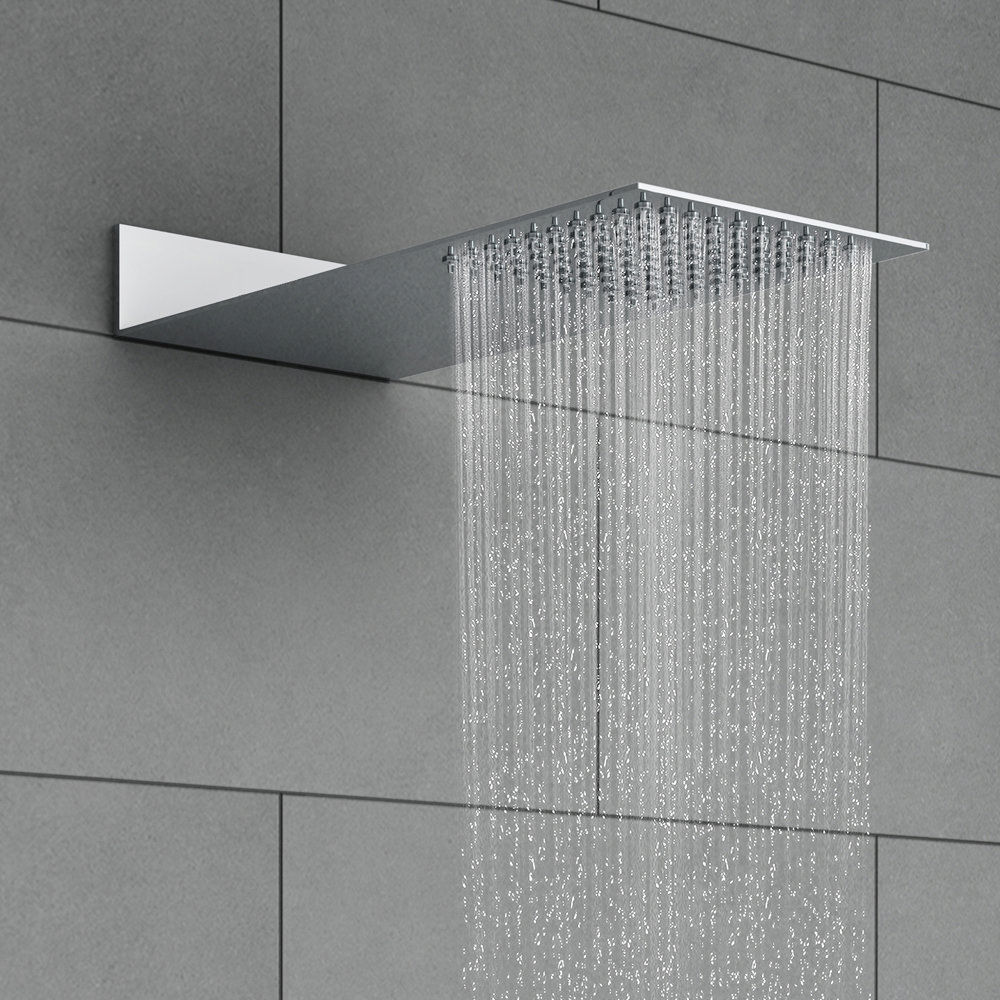 Milan Square Flat Fixed Shower Head Now At Victorian Plumbing.co.uk