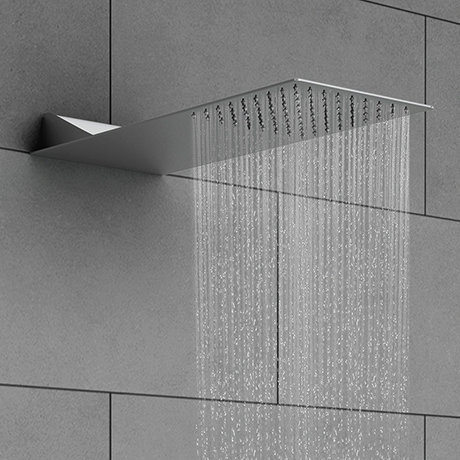 Milan Square Flat Fixed Shower Head (220 x 500mm)
