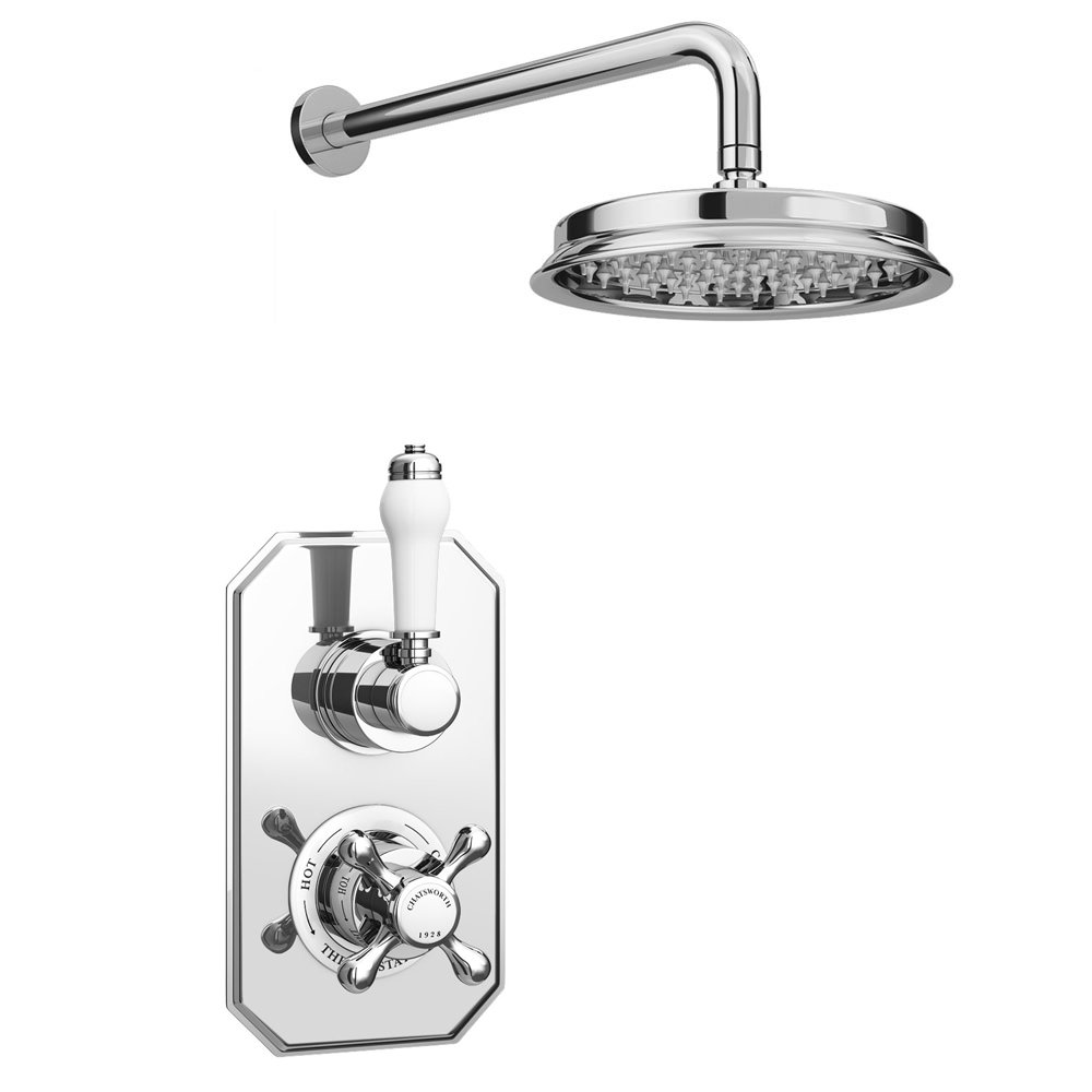 Chatsworth 1928 Traditional Shower Package with Concealed Valve + 8&quot; AirTec Head
