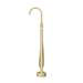Arezzo Brushed Brass Freestanding Bath Tap with Shower Mixer profile small image view 4 