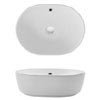 Crosswater Pearl Countertop Basin with Overflow - 450 x 350mm profile small image view 1 