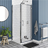 Chatsworth Traditional 800 x 800mm Hinged Door Shower Enclosure without Tray profile small image view 1 