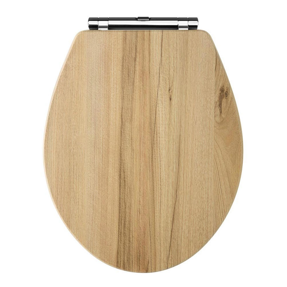 Carlton Natural Walnut Wooden Soft Close Toilet Seat