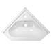 Nuie Floor Mounted Corner Vanity Unit - Gloss White - 555mm with Chrome Handle - CU001 profile small image view 3 