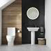 Britton Bathrooms Curve2 550mm 1TH Basin with Full Pedestal profile small image view 2 