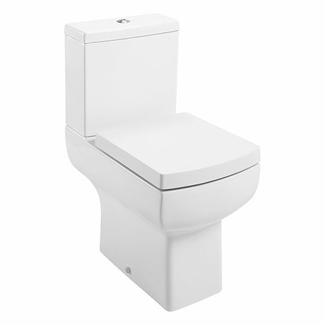 Cubo Modern Square Close Coupled Toilet + Soft Close Seat