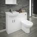 Cove 1050mm Vanity Unit Cloakroom Suite (Gloss White - Depth 300mm) profile small image view 4 