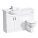 Cove 1150mm Vanity Unit Cloakroom Suite (Gloss White - Depth 300mm) profile small image view 3 
