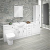 Cove 2270mm Bathroom Furniture Pack (High Gloss White - Depth 330mm) profile small image view 1 