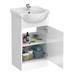 Cove 950mm Cloakroom Vanity Unit Suite + Basin Mixer (Gloss White - Depth 300mm) profile small image view 4 
