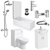 Cove Complete Modern Bathroom Package (incl. Standard Shower Bath) profile small image view 1 