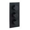 Matt Black Triple Round Concealed Thermostatic Shower Valve profile small image view 1 