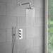 Cruze Triple Round Concealed Thermostatic Shower Valve - Chrome profile small image view 4 