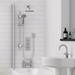 Pablo Triple Crosshead Concealed Thermostatic Shower Valve - Chrome profile small image view 5 