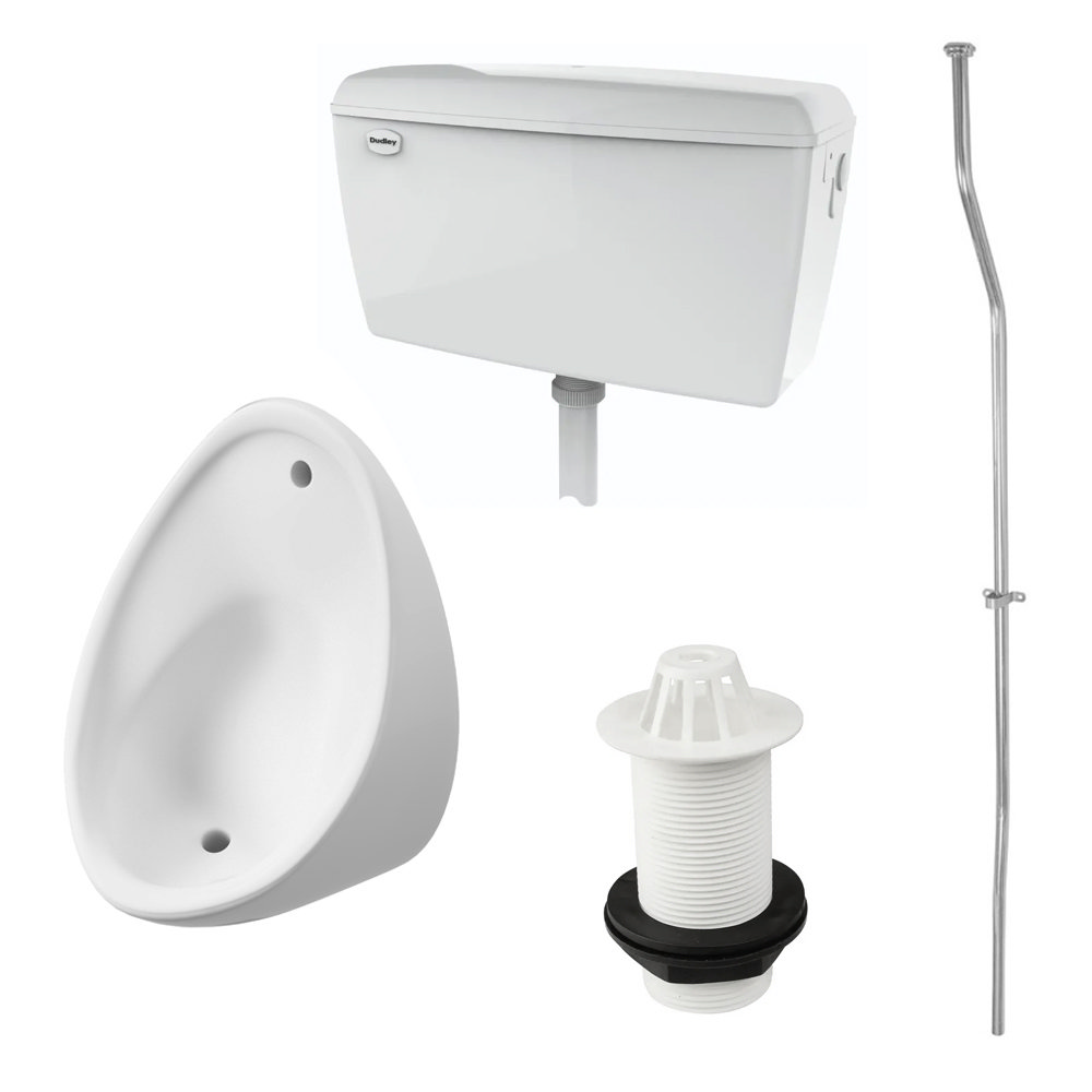 Cove Exposed Urinal Pack with 1 x 500mm Urinal Bowl + Plastic Cistern