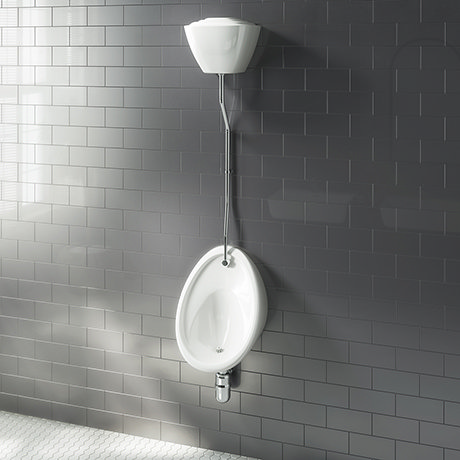 Cove Exposed Urinal Pack with 1 x 400mm Urinal Bowl + Ceramic Cistern