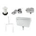 Cove Exposed Urinal Pack with 2 x 400mm Urinal Bowls + Plastic Cistern profile small image view 3 