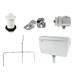 Cove Exposed Urinal Pack with 3 x 500mm Urinal Bowls + Plastic Cistern profile small image view 3 