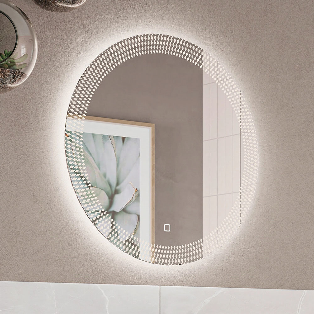 Crosswater Canvass 600mm LED Illuminated Bathroom Mirror with AntiFog