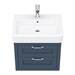 Chatsworth Traditional Blue 560mm 2 Drawer Wall Hung Vanity profile small image view 6 
