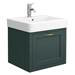 Chatsworth Wall Hung Green Vanity with Brass Handle & Low Level Toilet profile small image view 3 