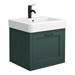 Chatsworth Wall Hung Green Vanity with Matt Black Handle & Low Level Toilet profile small image view 2 