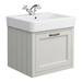 Chatsworth Wall Hung Grey Vanity with Brass Handle & Low Level Toilet profile small image view 4 