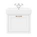 Chatsworth Wall Hung White Vanity with Brass Handle & Low Level Toilet profile small image view 2 
