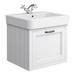 Chatsworth Wall Hung White Vanity with Brass Handle & Low Level Toilet profile small image view 4 