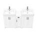 Chatsworth Traditional White Double Basin Vanity + Cupboard Combination Unit profile small image view 3 