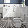 Chatsworth White 4-Piece Low Level Bathroom Suite profile small image view 1 