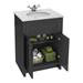 Chatsworth White Marble Traditional Graphite Vanity Unit + Toilet Package profile small image view 2 