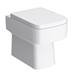 Nuie Cubix Gloss White Vanity Unit with Concealed Cistern, Square BTW Pan & Soft Close Seat profile small image view 3 