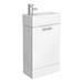 Nuie Cubix Gloss White Vanity Unit with Concealed Cistern, Square BTW Pan & Soft Close Seat profile small image view 4 