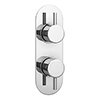 Cruze Chrome Round Twin Concealed Shower Valve w. Diverter + Oval Faceplate profile small image view 1 