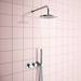 Cruze Round Wall Mounted Thermostatic Shower Valve with Handset profile small image view 4 