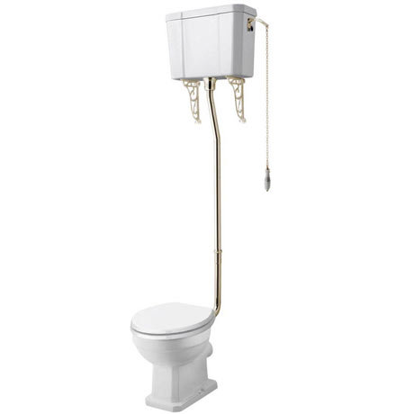 Carlton Gold High Level Traditional Toilet (WC, Cistern + Pan)