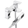 Cast Bath Shower Mixer Tap with Shower Kit - Chrome profile small image view 1 