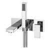 Cast Wall Mounted Bath Shower Mixer Tap + Shower Kit profile small image view 1 