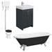 Chatsworth High Level Graphite Roll Top Bathroom Suite inc. Black Bath profile small image view 4 