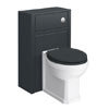 Chatsworth Traditional 500mm Graphite Toilet Unit + Pan profile small image view 1 