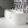 Cleargreen Viride Offset 170cm x 75cm Single Ended Bath + Panel profile small image view 1 