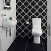 Cool Cloakroom Suite - Gloss White profile small image view 1 