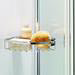 Coram Curved Bath Screen with Side Panel - 1050mm Wide - Chrome - SFR105CUC profile small image view 2 