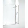 Coram Curved Bath Screen with Side Panel - 1050mm Wide - Chrome - SFR105CUC profile small image view 1 